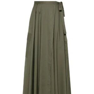 TWINSEpleated wrapped midi skirt NWT